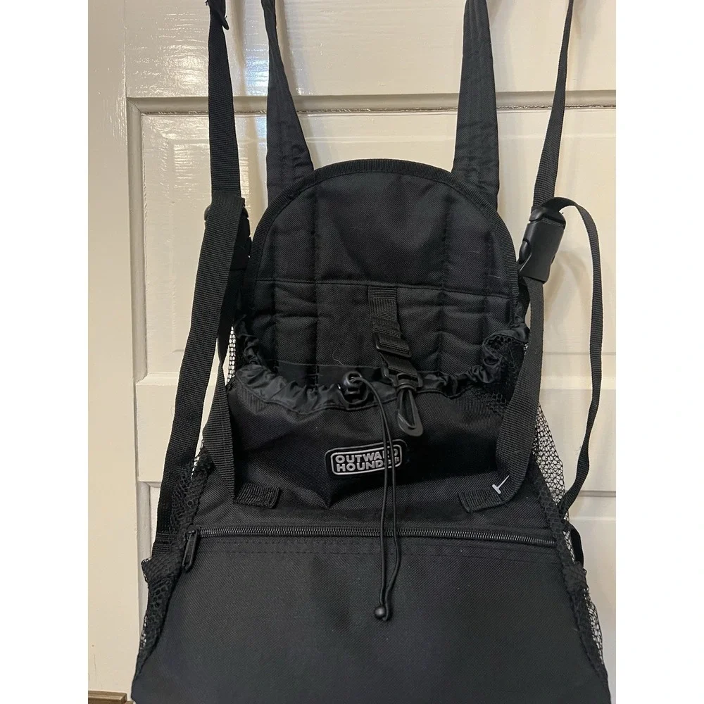 Outward Hound Small Dog Front Carrier Black Adjustable Straps Pet Travel Bag